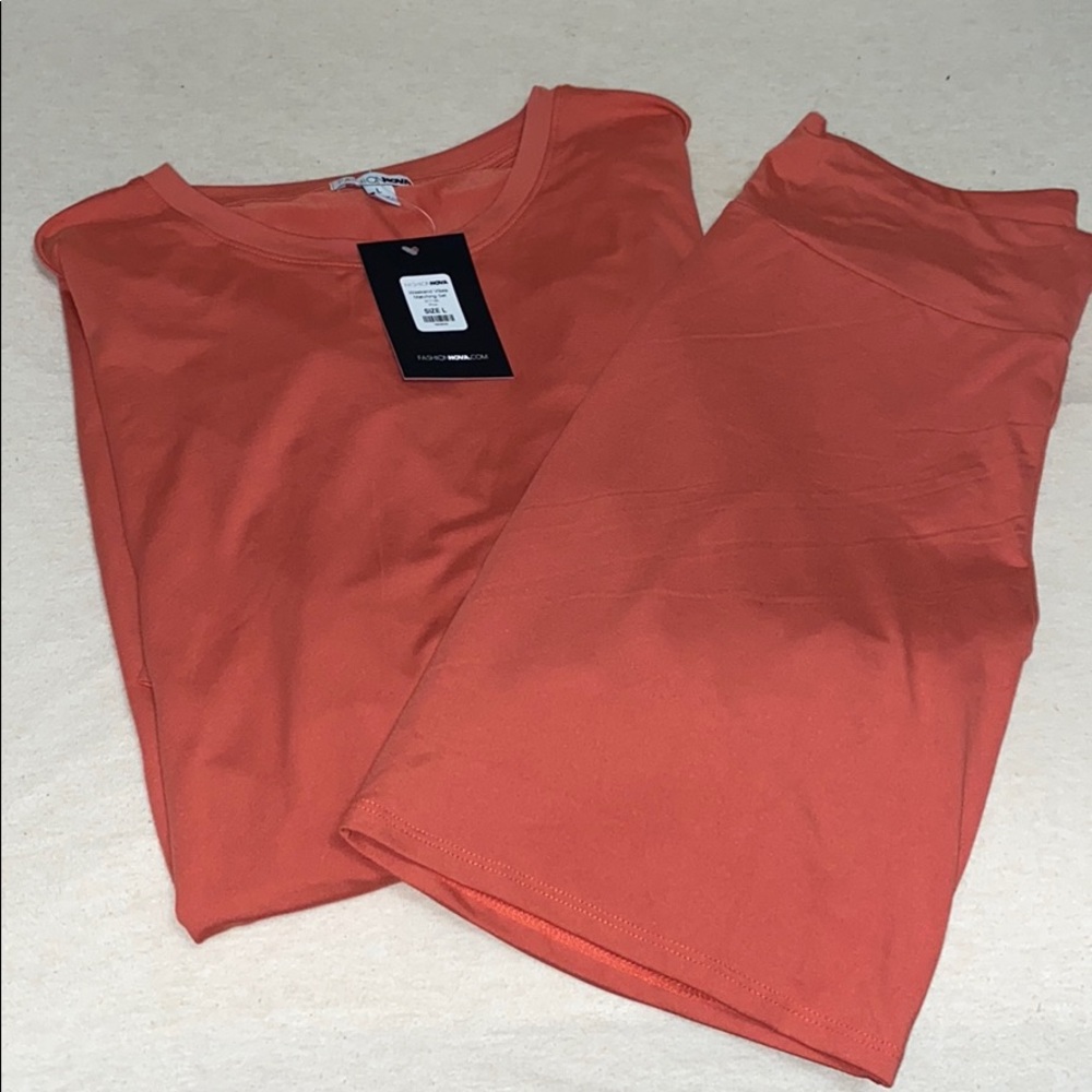 Fashion nova 2 piece biker shirt set